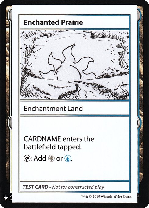 ■エンブレムあり■《Enchanted Prairie(Play Test Card)》[Mystery Booster Playtest Cards] 土地R